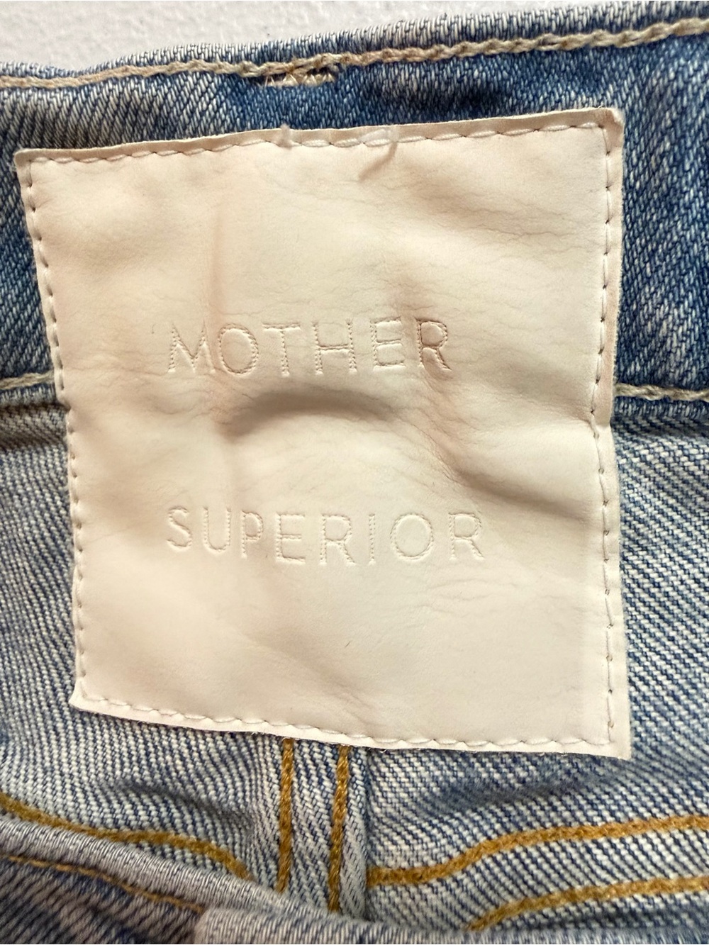 MOTHER Superior High Waisted Rider Skimp Jeans 29 The Confession Distressed
